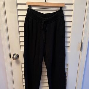unisex black ALO YOGA domain rib knit sweatpant [M]